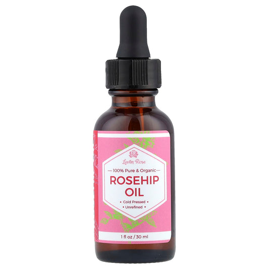 Leven Rose, 100% Pure & Organic Rosehip Oil, 1 fl oz (30 ml) - Image 1