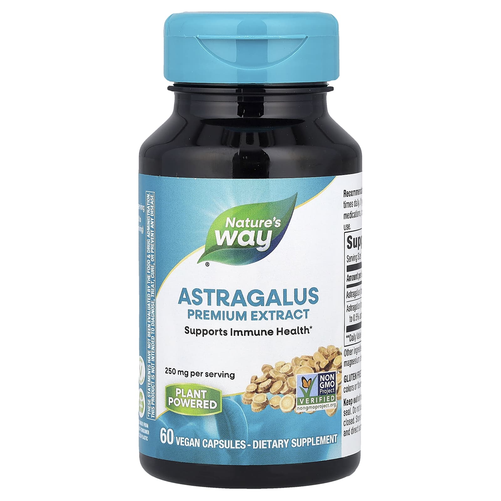 Nature's Way, Astragalus, Premium Extract, 250 mg, 60 Vegan Capsules - Image 1