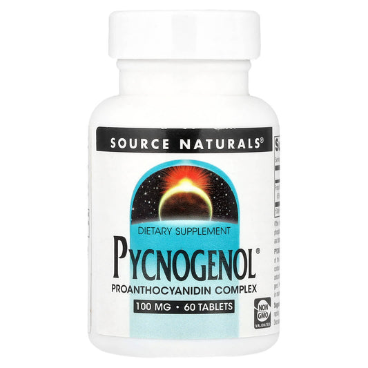 Source Naturals, Pycnogenol®, 100 mg, 60 Tablets - Image 1