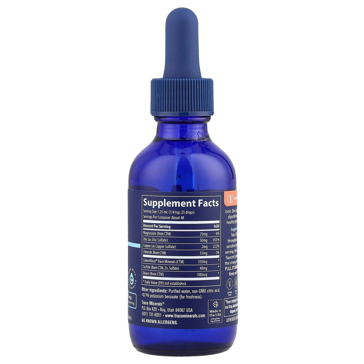 Trace, Ionic Zinc, 50 mg, 2 fl oz (59 ml) - Image 2