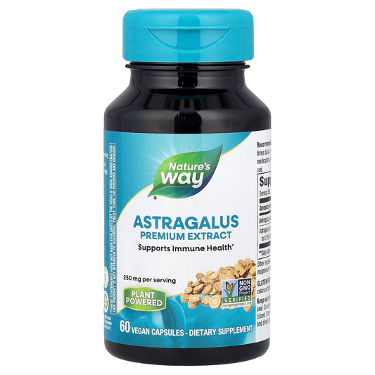 Nature's Way, Astragalus, Premium Extract, 250 mg, 60 Vegan Capsules - Image 1