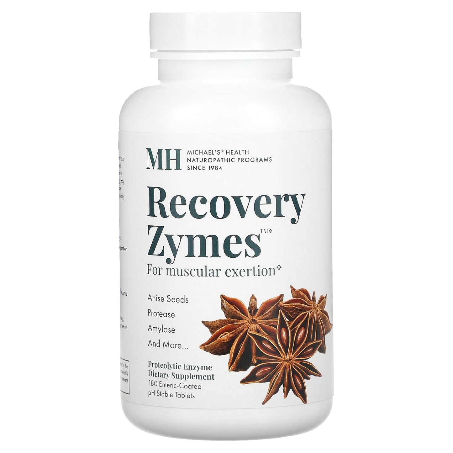 Michael's Health, Recovery Zymes, 180 Enteric-Coated pH Stable Tablets - Image 1