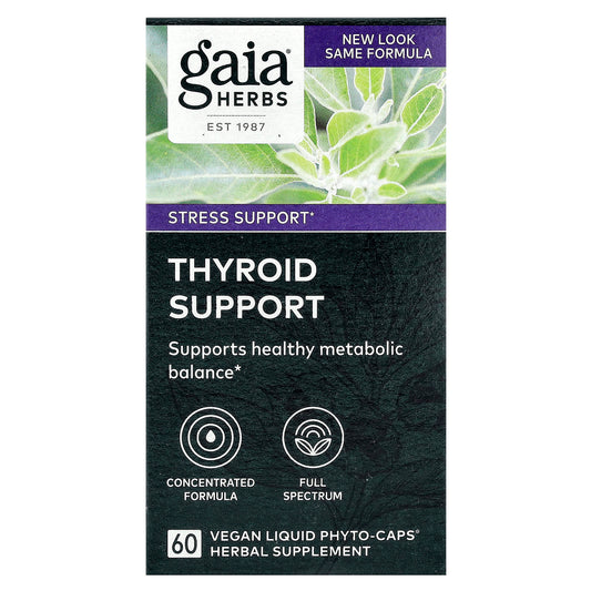 Thyroid Support Supplement by Gaia Herbs - 60 Vegan Capsules - Image 1