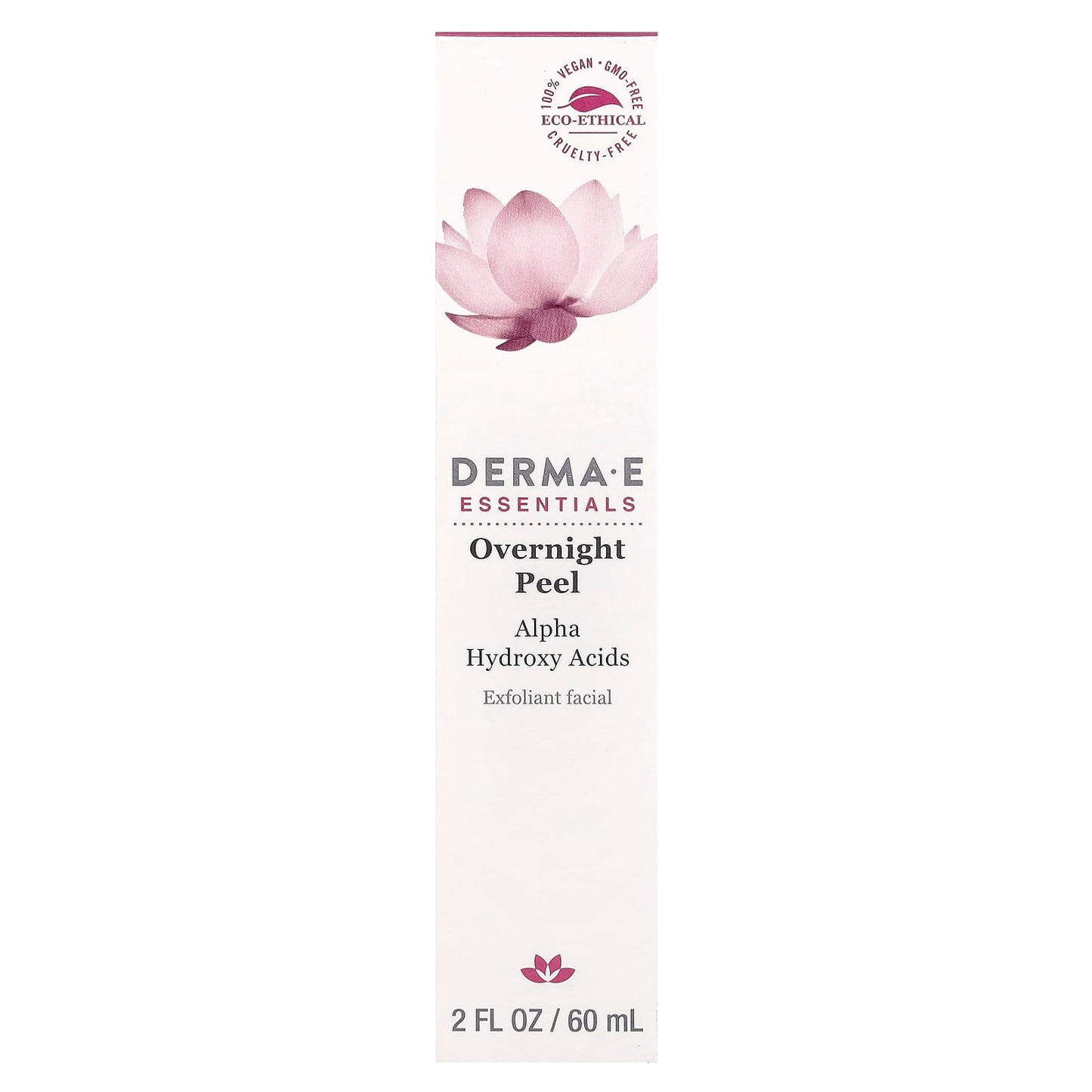 Derma E Overnight Peel, 5% Alpha Hydroxy Acids, Vegan, 2 fl oz - Image 2
