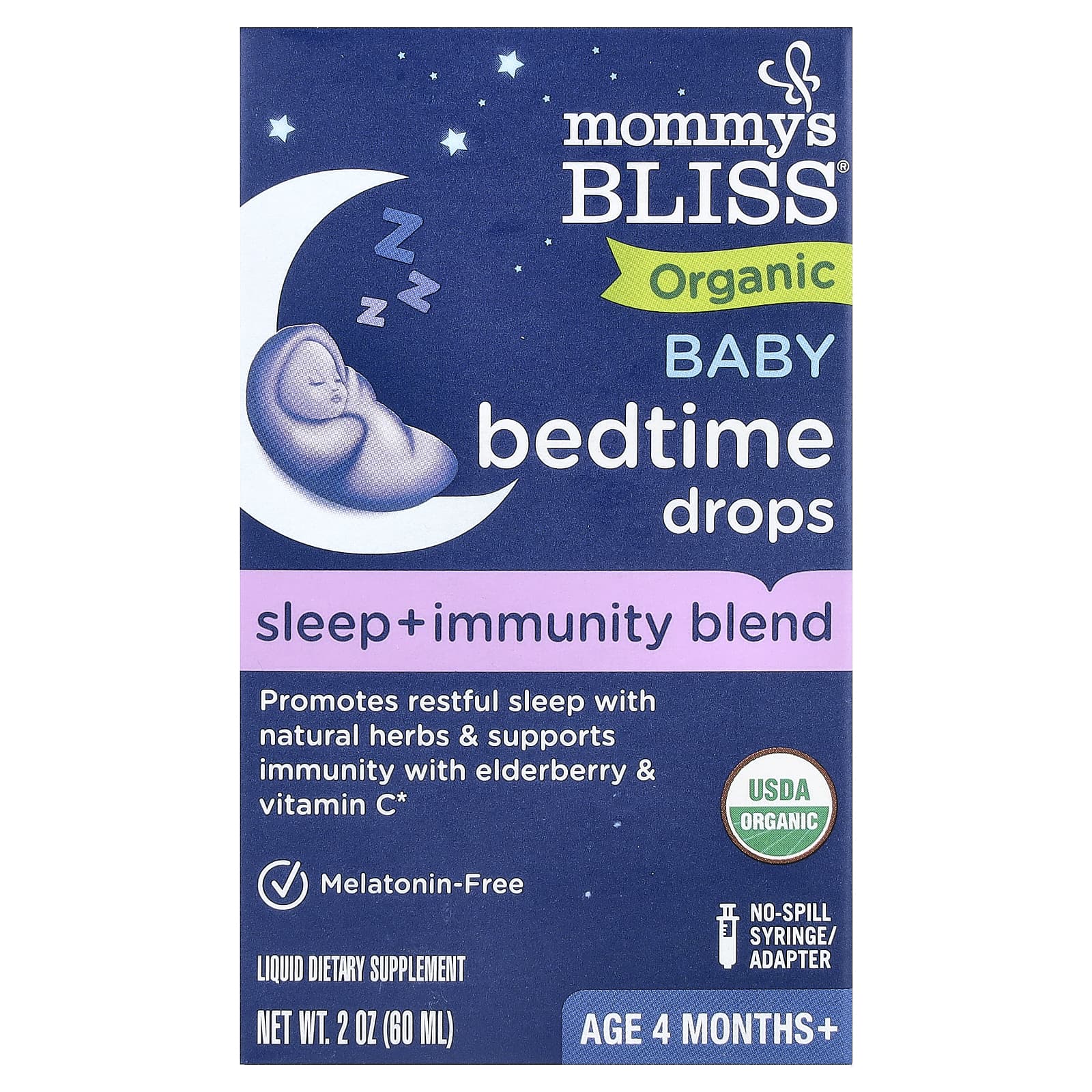 Mommy's Bliss, Organic Baby Bedtime Drops, Age 4 Months+, 2 oz (60 ml) - Image 1