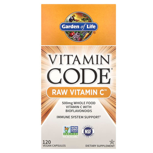 Garden of Life RAW Vitamin C 120 Vegan Capsules for Immune Support - Image 1