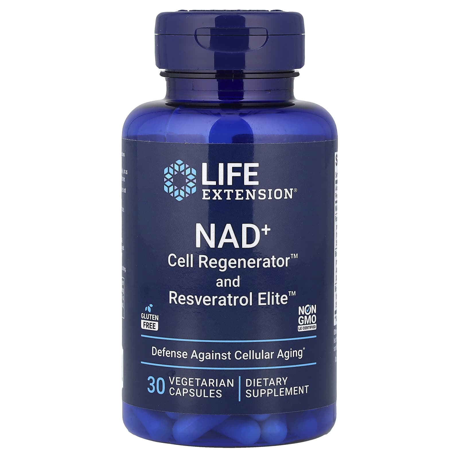 Life Extension, NAD+ Cell Regenerator™ and Resveratrol Elite™, 30 Vegetarian Capsules - Image 1
