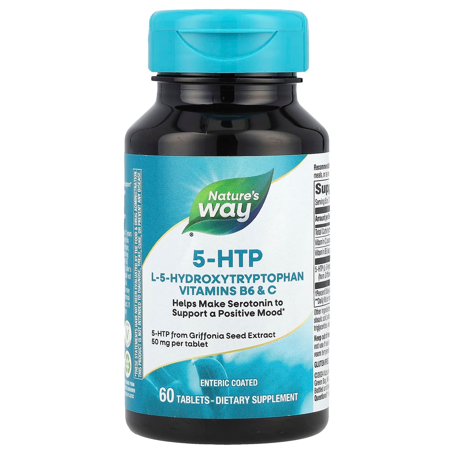Nature's Way, 5-HTP, 100 mg, 60 Tablets ( 50 mg Per Tablet) - Image 1