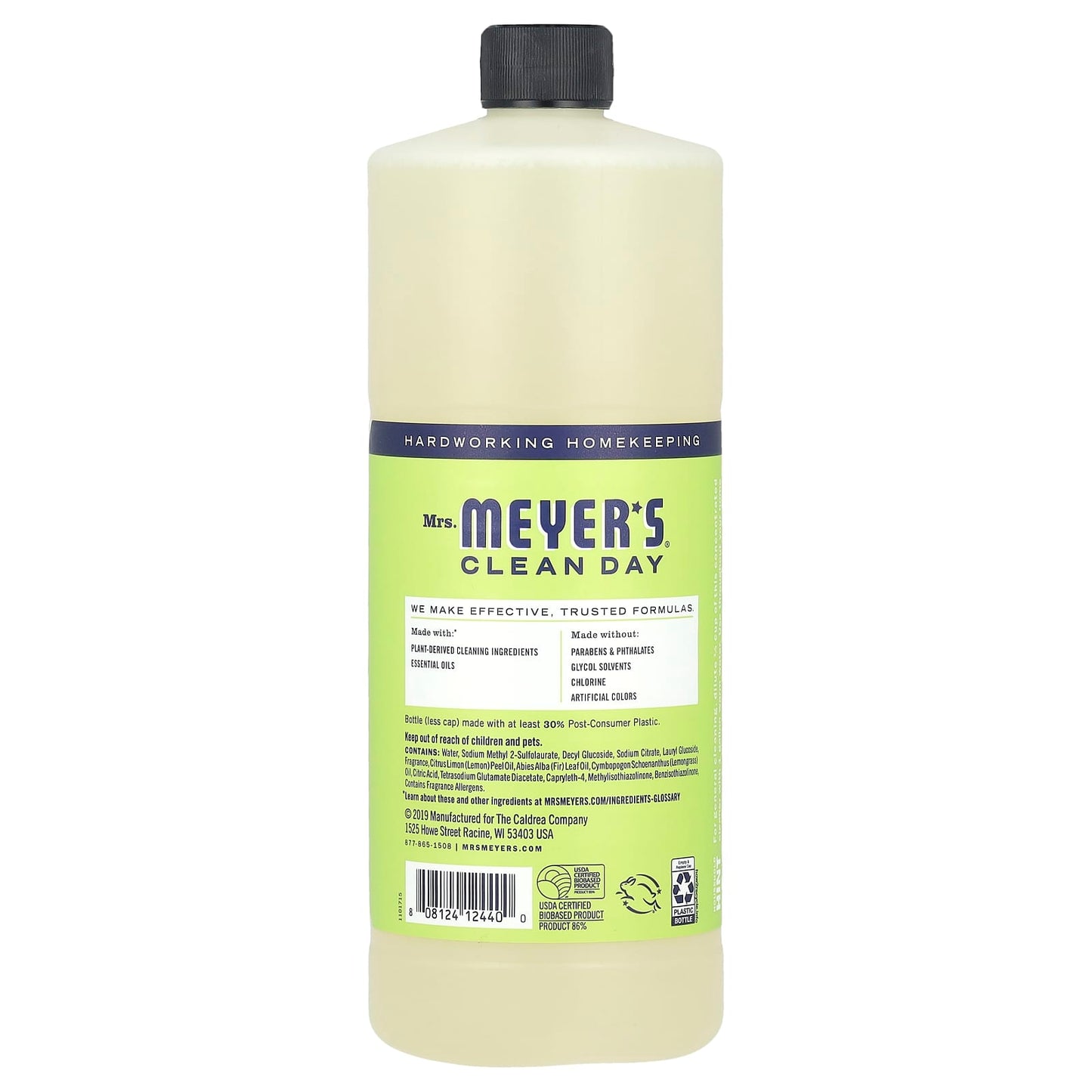 Mrs. Meyers Clean Day, Multi-Surface Concentrate, Lemon Verbena, 32 fl oz (946 ml) - Image 2