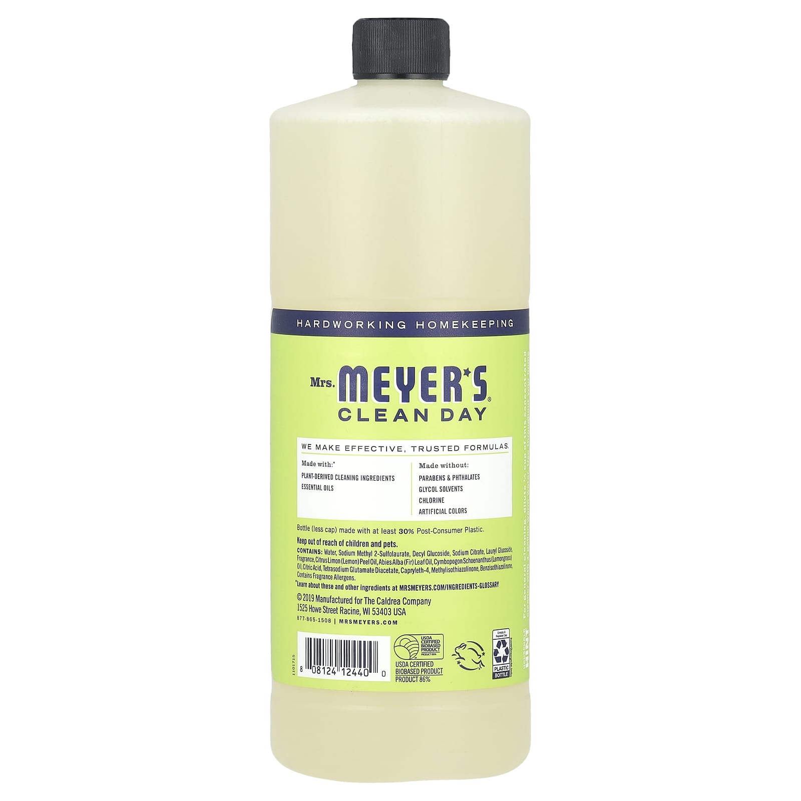 Mrs. Meyers Clean Day, Multi-Surface Concentrate, Lemon Verbena, 32 fl oz (946 ml) - Image 2