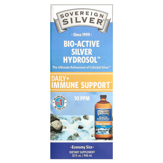 Sovereign Silver, Bio-Active Silver Hydrosol™, 10 PPM, 32 fl oz (946 ml) - Image 1