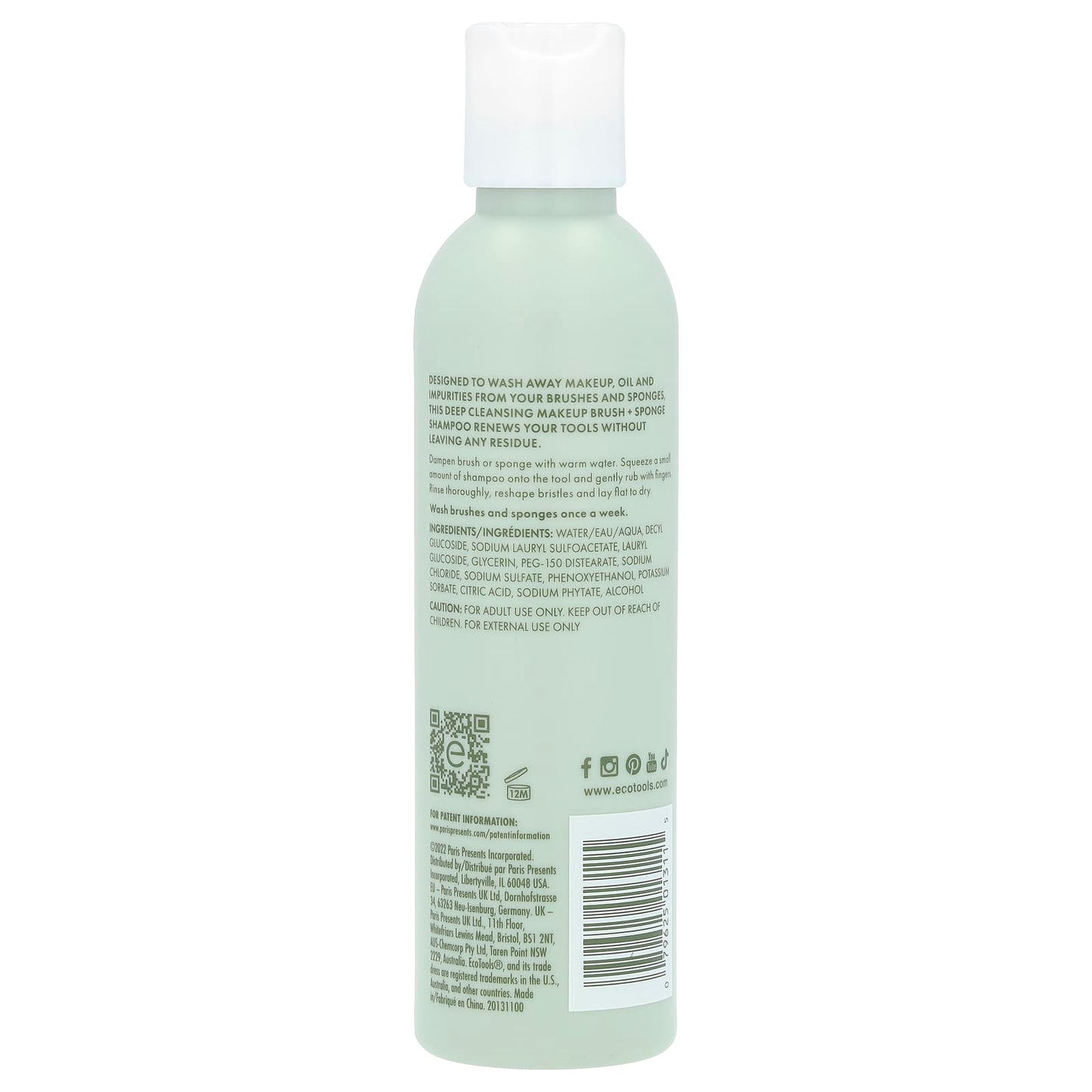 EcoTools Makeup Brush & Sponge Shampoo - Fragrance Free, Gentle & Effective - Image 2