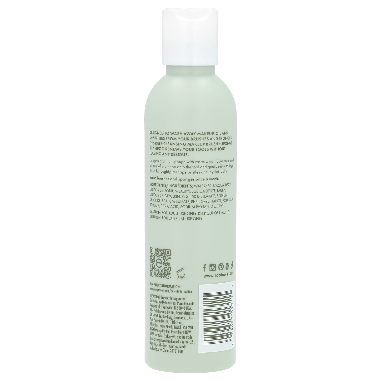EcoTools Makeup Brush & Sponge Shampoo - Fragrance Free, Gentle & Effective - Image 2