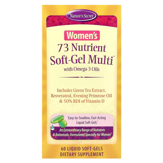Nature's Secret, Women's 73 Nutrient Soft-Gel Multi™ With Omega-3 Oils, 60 Liquid Soft-Gels - Image 1