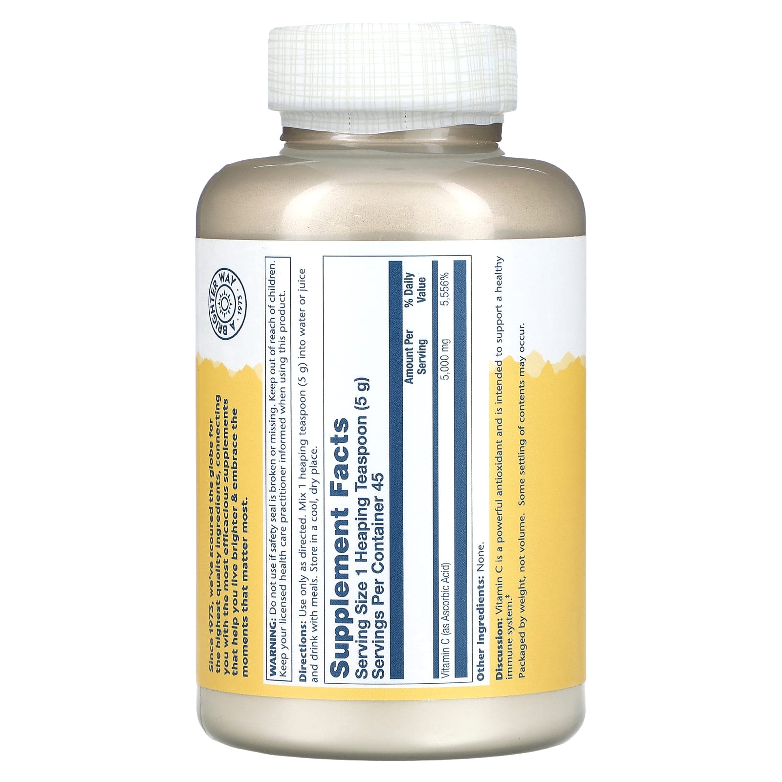Solaray, Vitamin C Powder, 8 oz (227 g) - Image 2