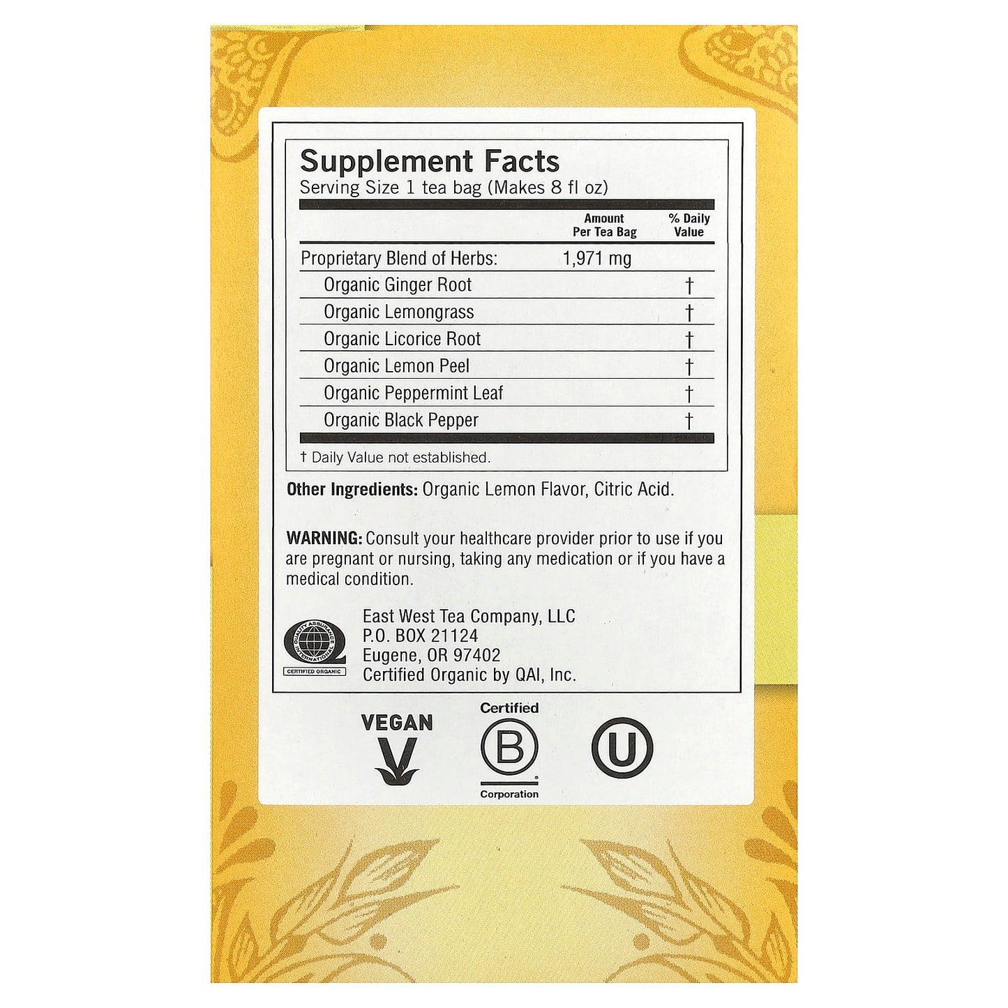 Yogi Tea, Lemon Ginger, Caffeine Free, 16 Tea Bags, 1.27 oz (36 g) - Image 2