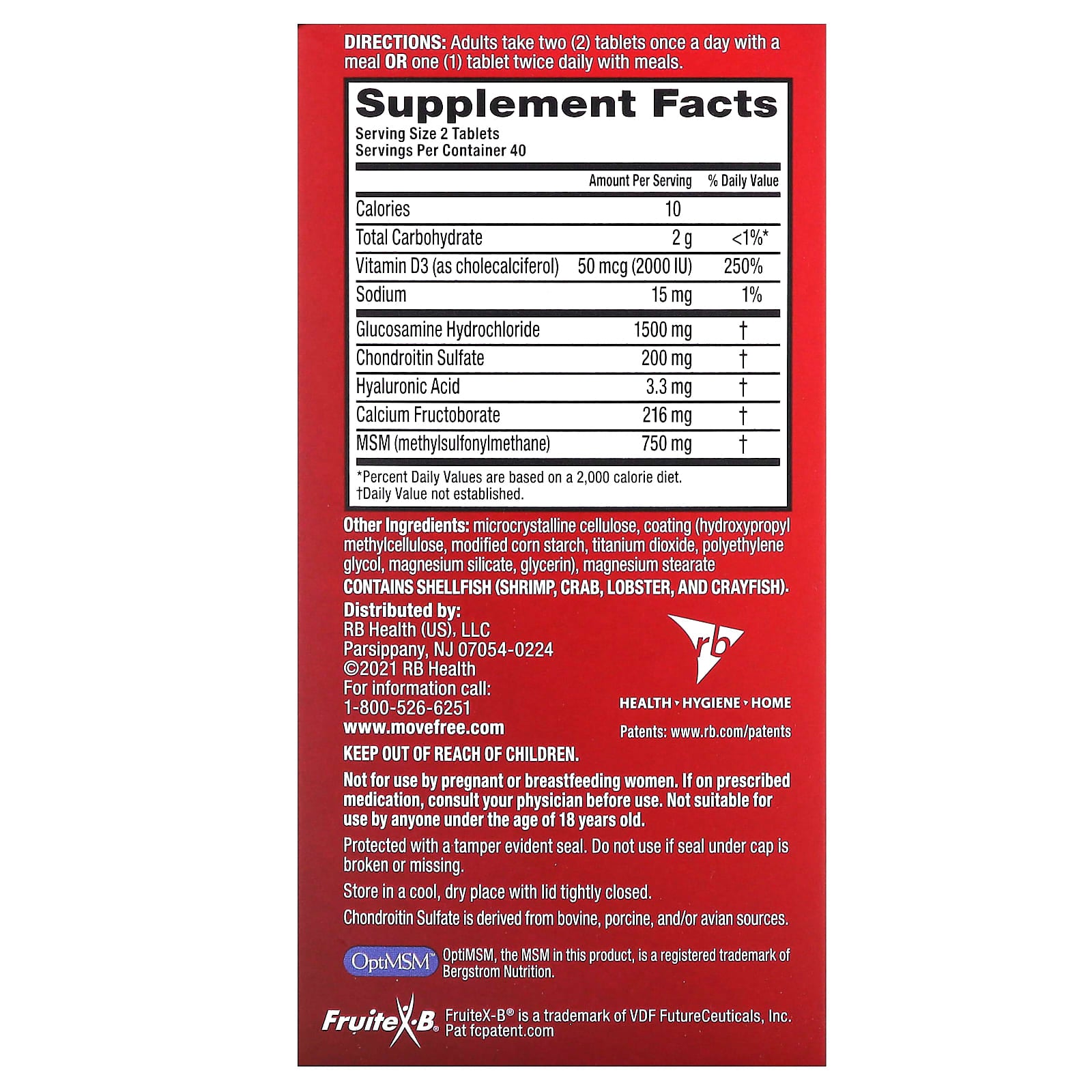 Schiff, Move Free, Joint Health, 80 Coated Tablets - Image 2