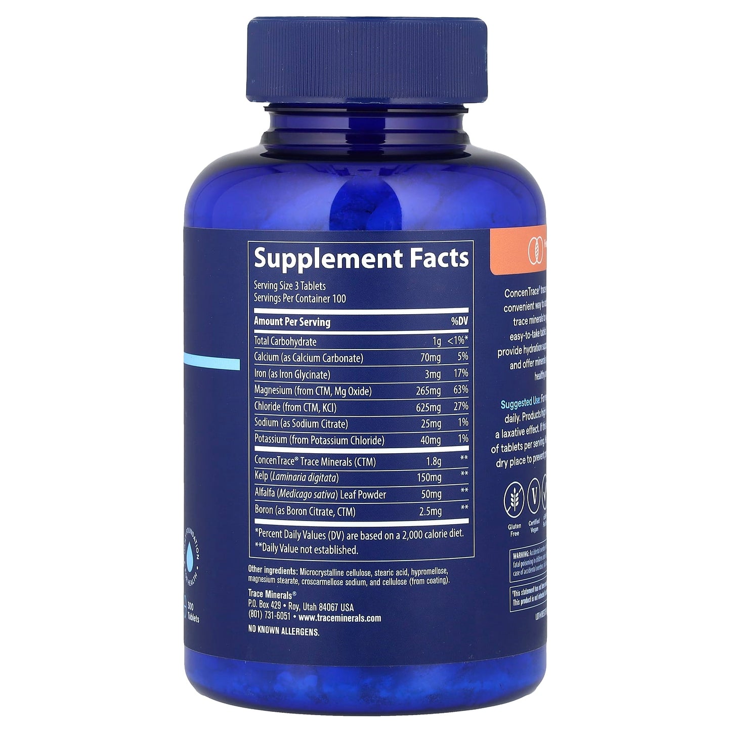 ConcenTrace®, Trace Mineral Tablets, 300 Tablets - Image 2
