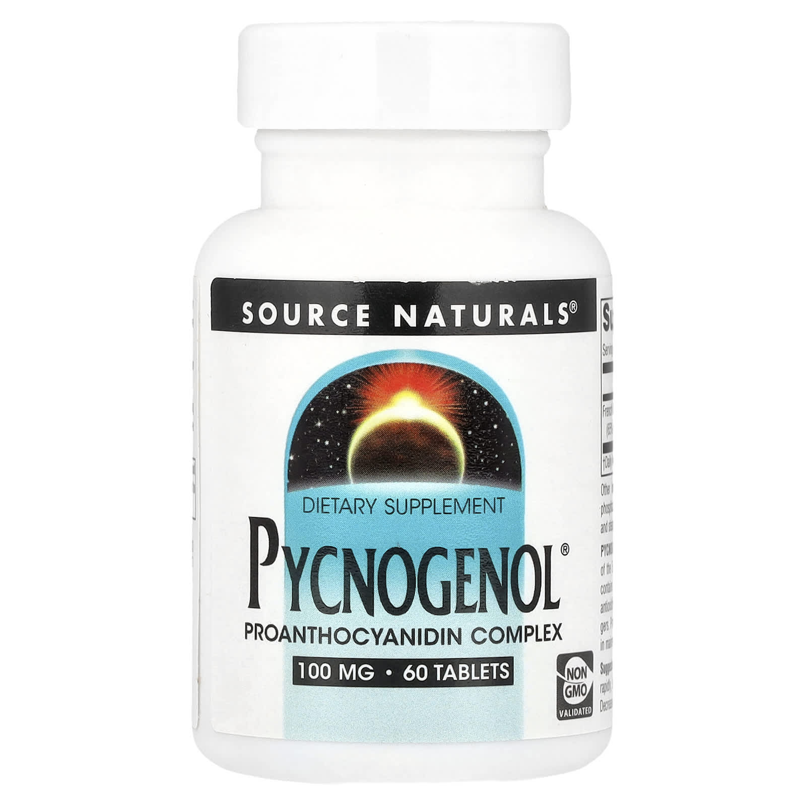Source Naturals, Pycnogenol®, 100 mg, 60 Tablets - Image 1