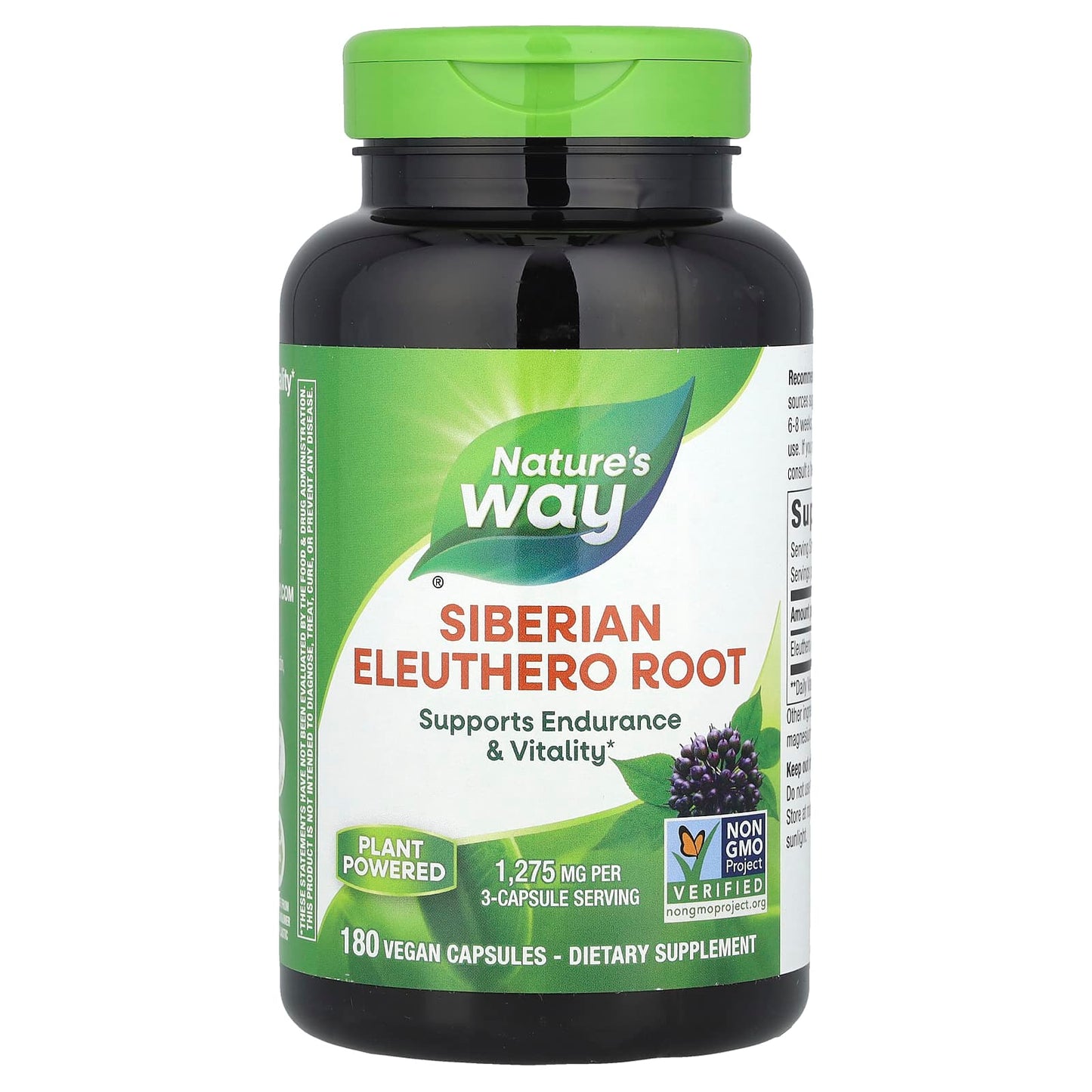 Nature's Way, Siberian Eleuthero Root, 180 Vegan Capsules (425 mg per Capsule) - Image 1