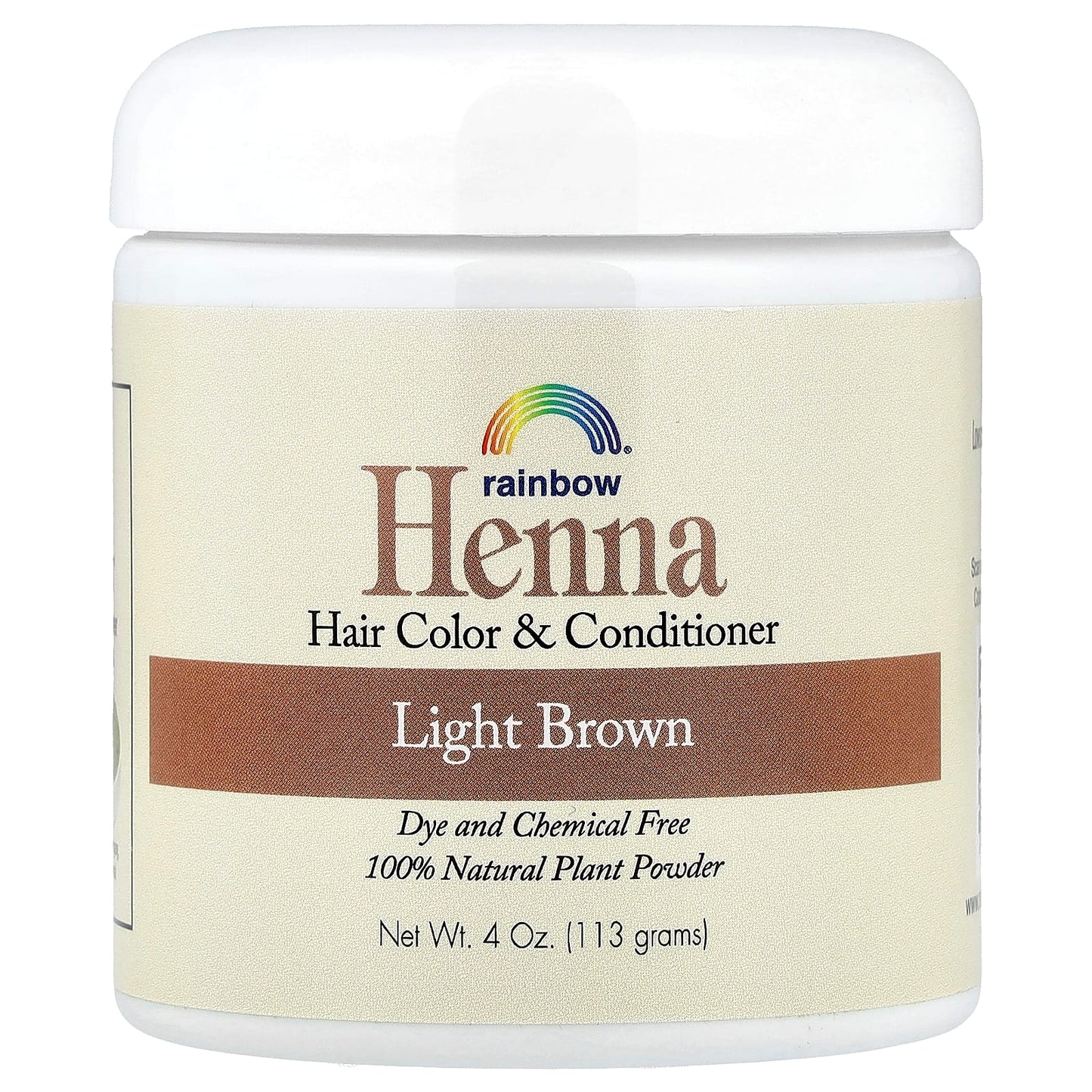 Rainbow Research, Henna, Hair Color and Conditioner, Light Brown, 4 oz (113 g) - Image 1