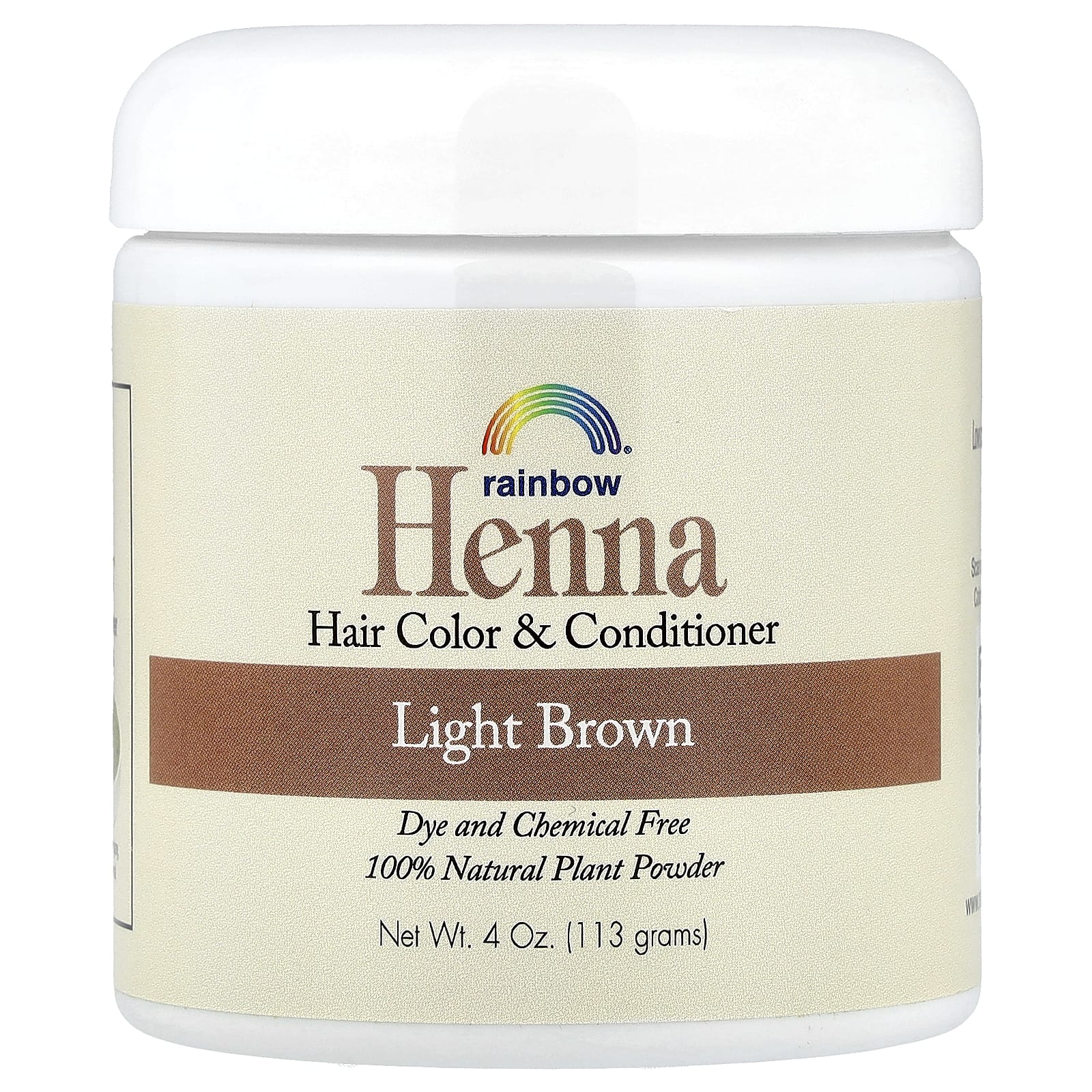 Rainbow Research, Henna, Hair Color and Conditioner, Light Brown, 4 oz (113 g) - Image 1