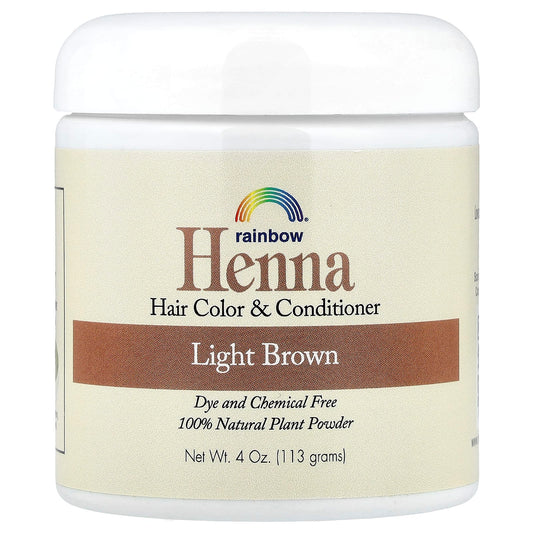 Rainbow Research, Henna, Hair Color and Conditioner, Light Brown, 4 oz (113 g) - Image 1