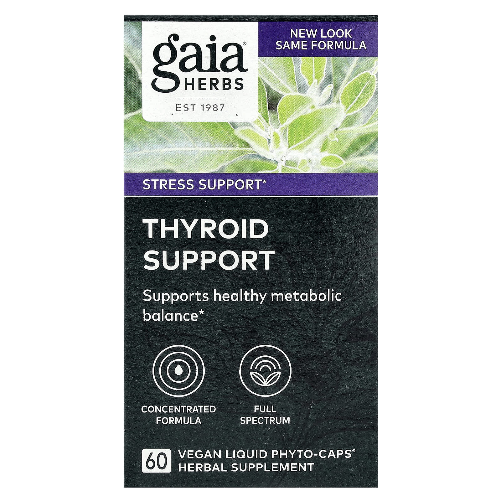 Thyroid Support Supplement by Gaia Herbs - 60 Vegan Capsules - Image 1