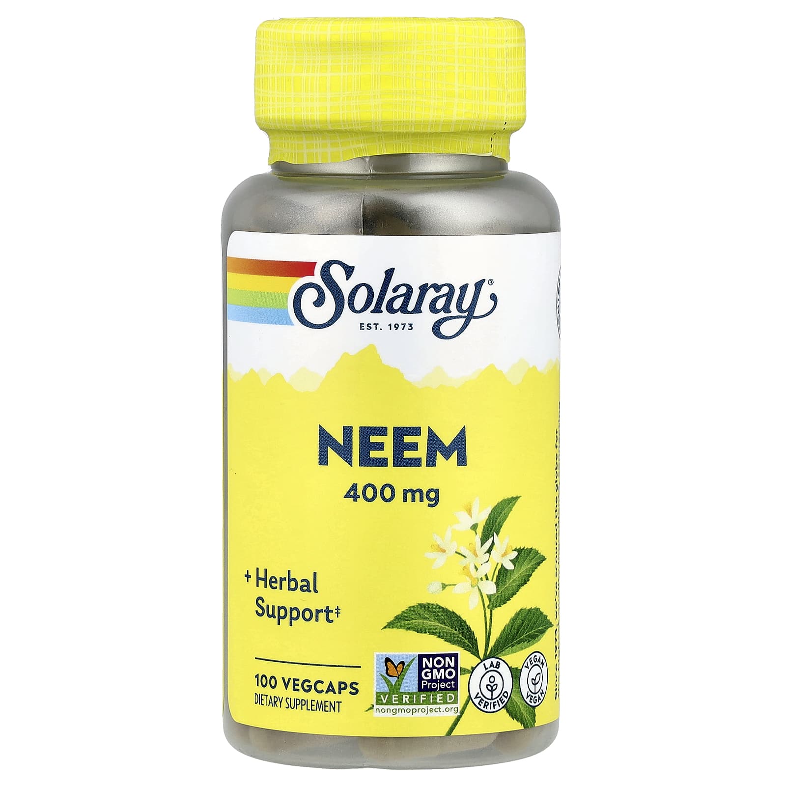 Solaray, Neem, 400 mg, 100 VegCaps - Image 1