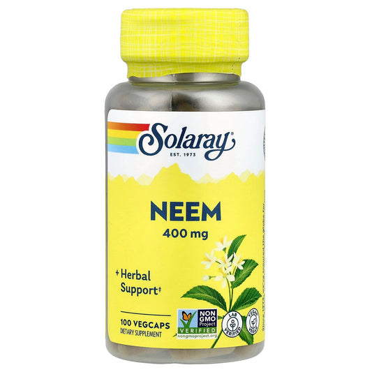 Solaray, Neem, 400 mg, 100 VegCaps - Image 1