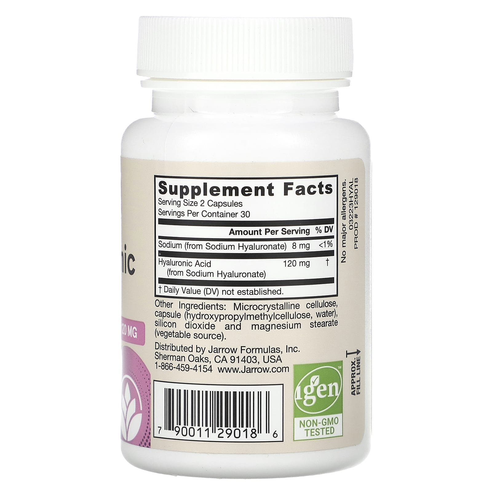 Vegan Hyaluronic Acid by Jarrow Formulas, 60 Capsules for Skin Health - Image 2