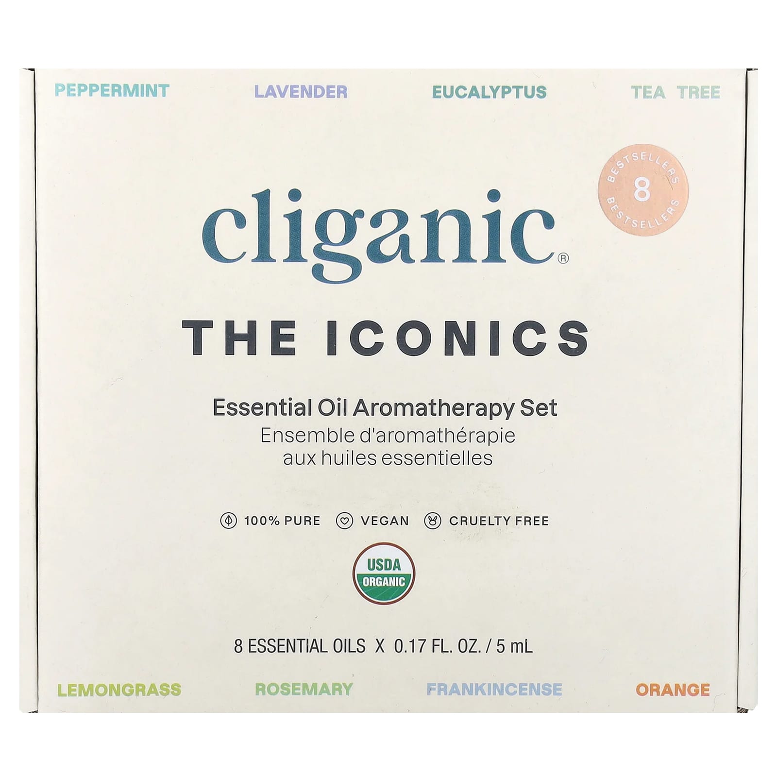 Cliganic 8-Piece Essential Oil Aromatherapy Set for Wellness - Image 2