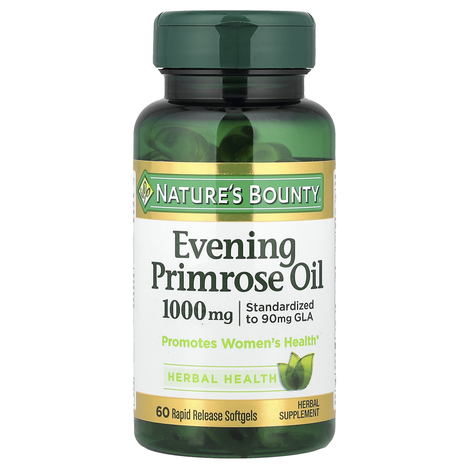 Nature's Bounty, Evening Primrose Oil, 60 Rapid Release Softgels - Image 1