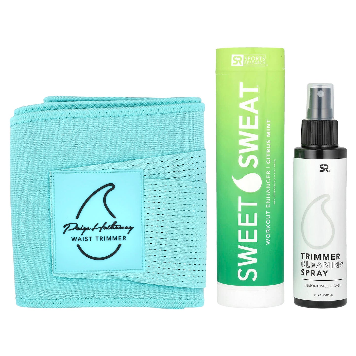 Sports Research, Sweet Sweat®, Paige Hathaway Waist Trimmer Kit, XL/XXL, Blue, 3 Piece Kit - Image 1