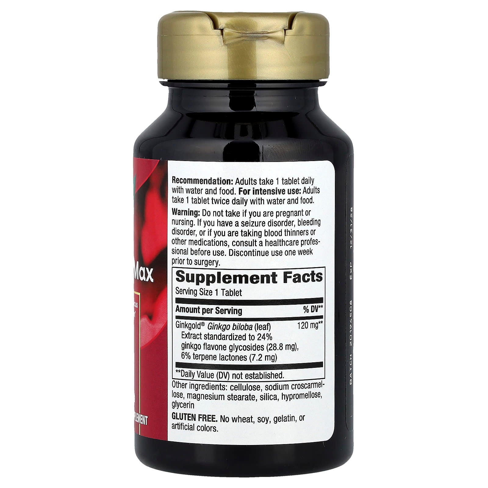 Nature's Way, Ginkgold® Max, 120 mg, 60 Tablets - Image 2