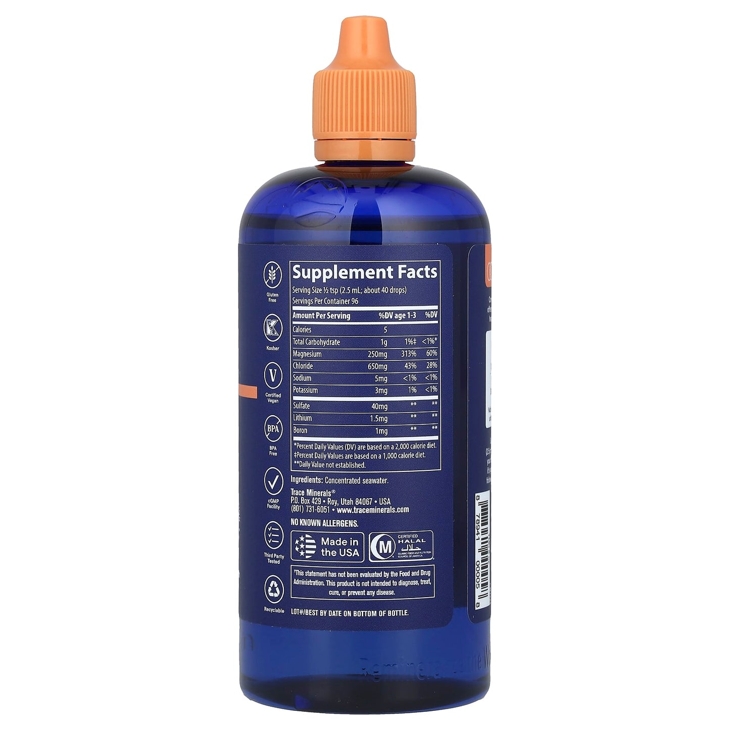 ConcenTrace®, Trace Mineral Drops, 8 fl oz (237 ml) - Image 2