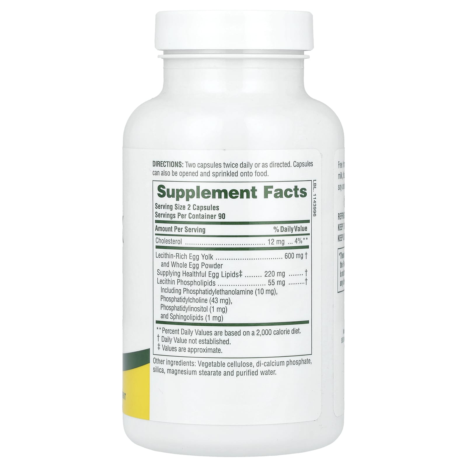 NaturesPlus, Egg Yolk Lecithin, 180 Capsules - Image 2