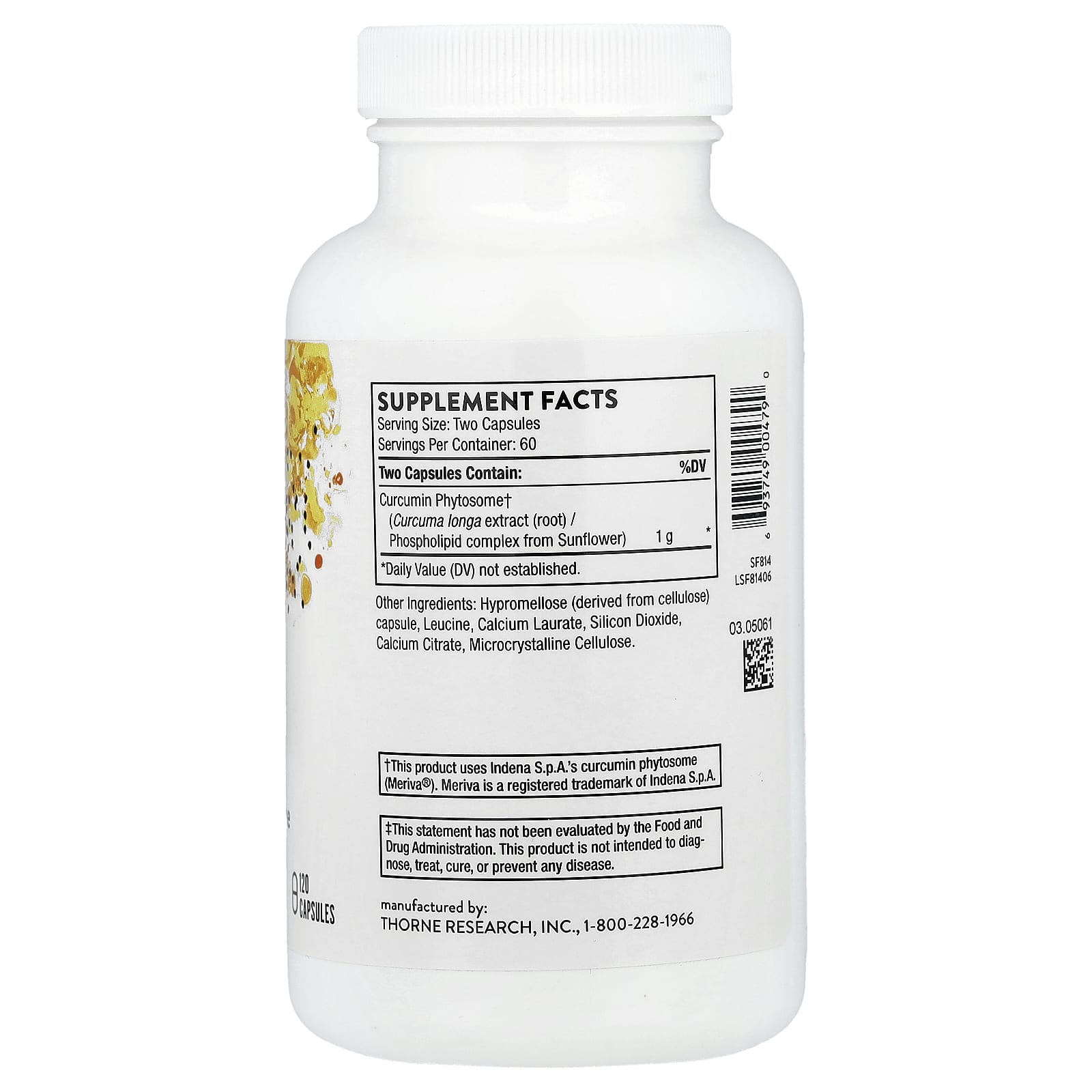 Thorne, Curcumin Phytosome, 120 Capsules (500 mg per Capsule) - Image 2
