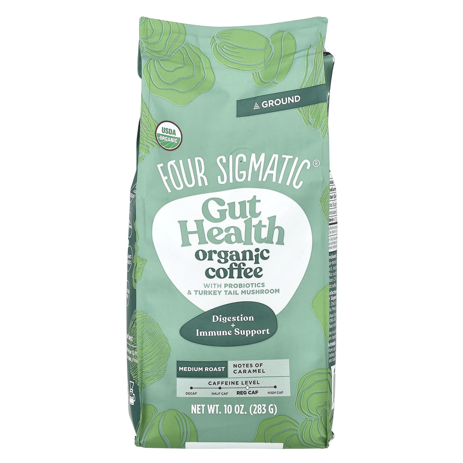 Four Sigmatic Gut Health Coffee: Organic & Probiotic-Rich, Medium Roast - Image 1