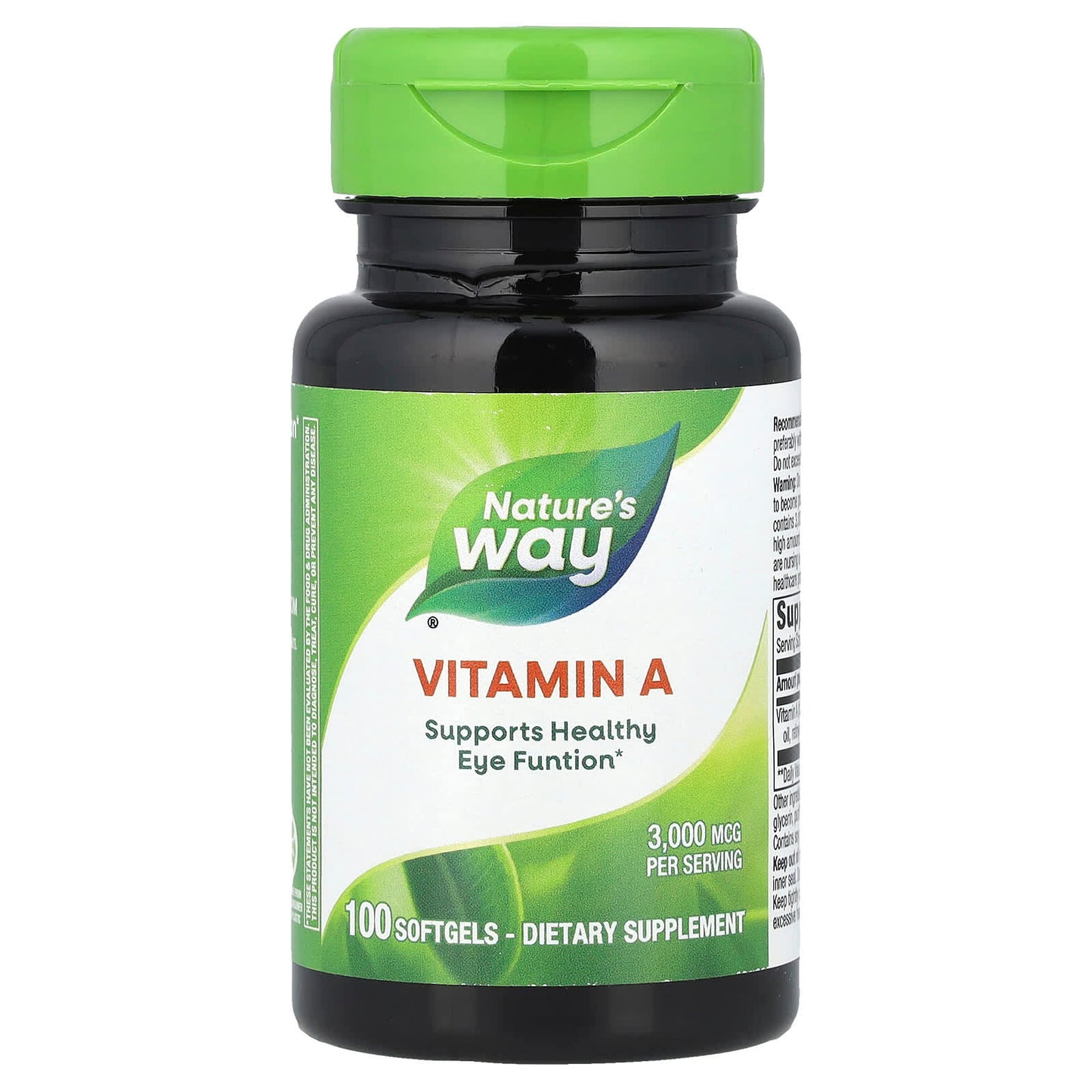 Nature's Way, Vitamin A, 3,000 mcg, 100 Softgels - Image 1