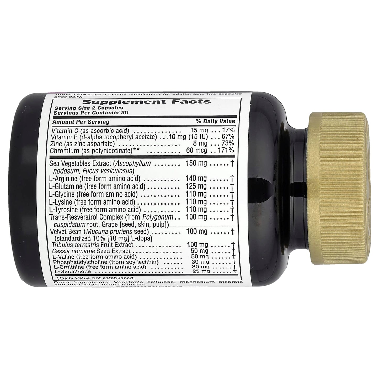 NaturesPlus, GH Male™, 60 Vegetarian Capsules - Image 2