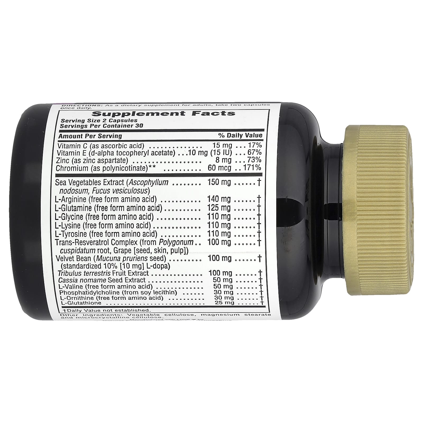 NaturesPlus, GH Male™, 60 Vegetarian Capsules - Image 2