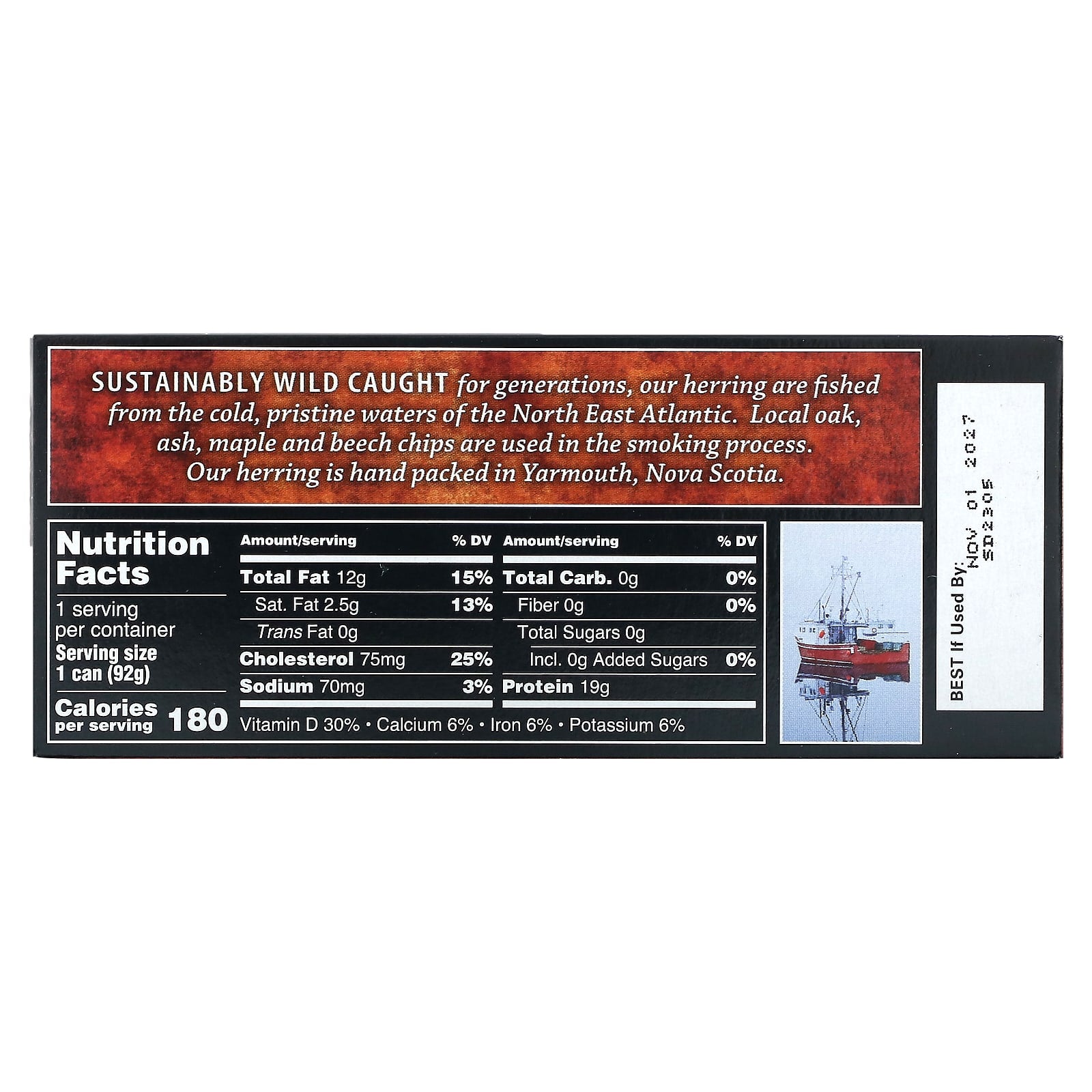 Naturally Smoked Kipper Snacks by Crown Prince Natural (3.25 oz, 92g) - Image 2