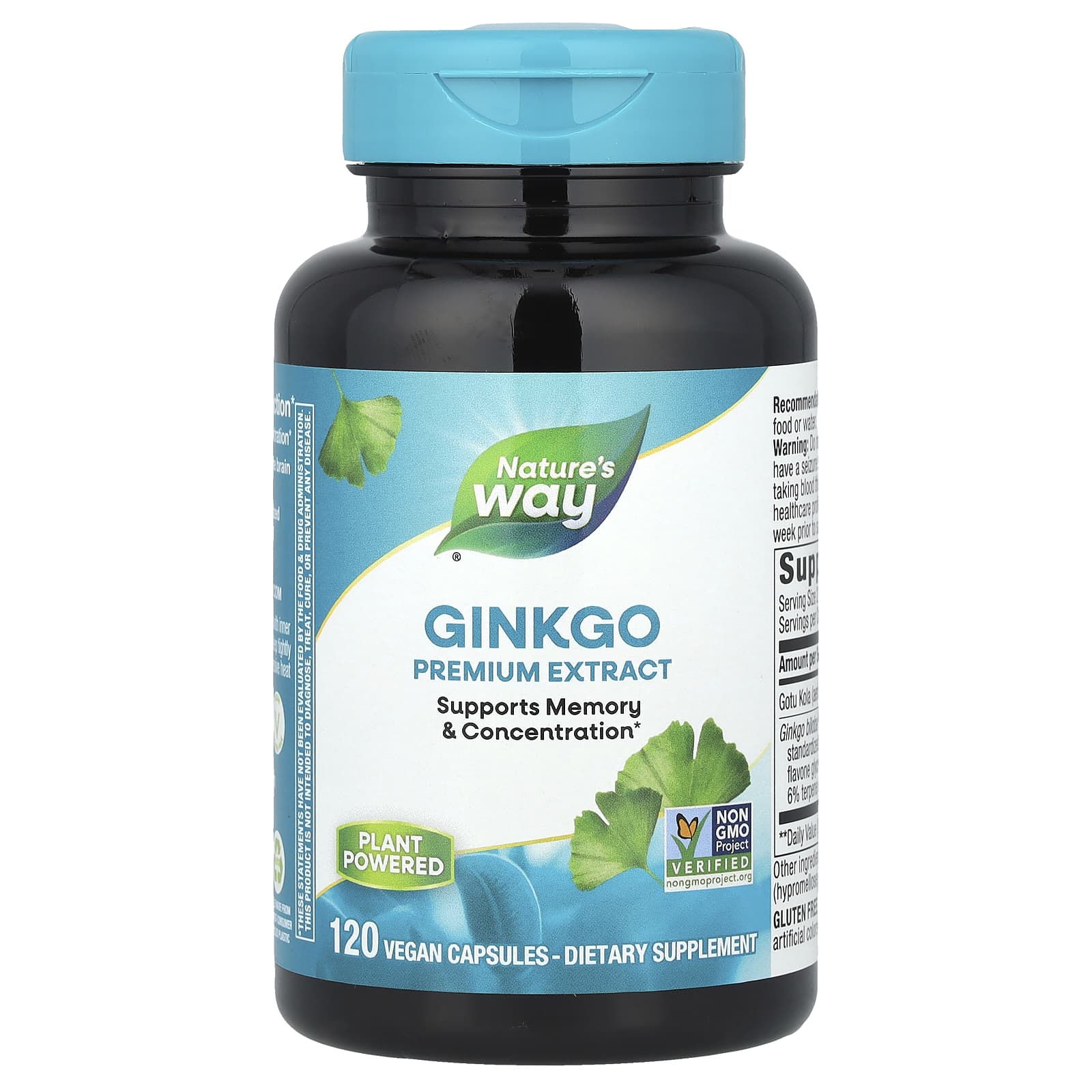 Nature's Way, Ginkgo Premium Extract, 120 Vegan Capsules - Image 1