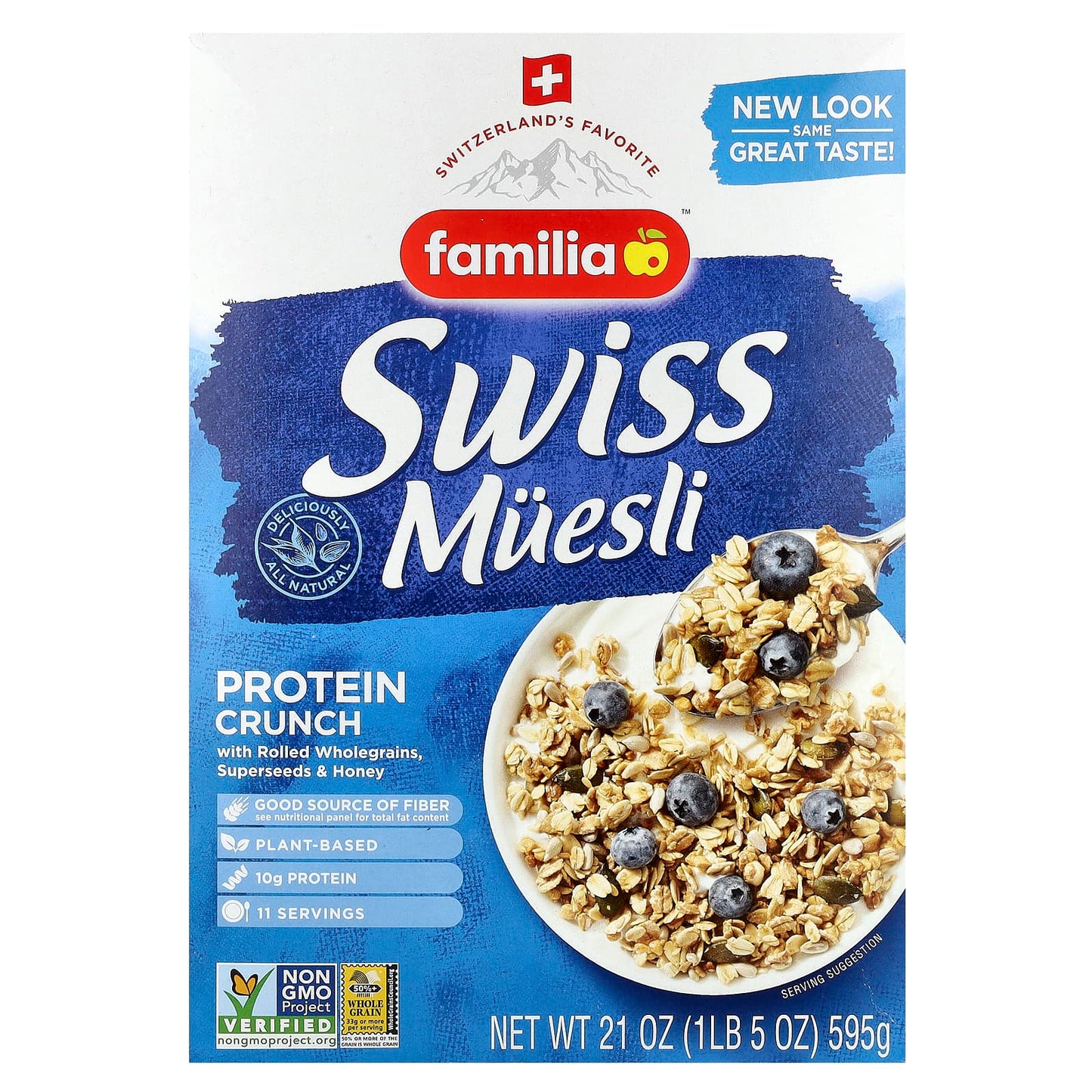 Swiss Muesli with Protein Crunch & Honey | 21 oz | Familia - Image 1