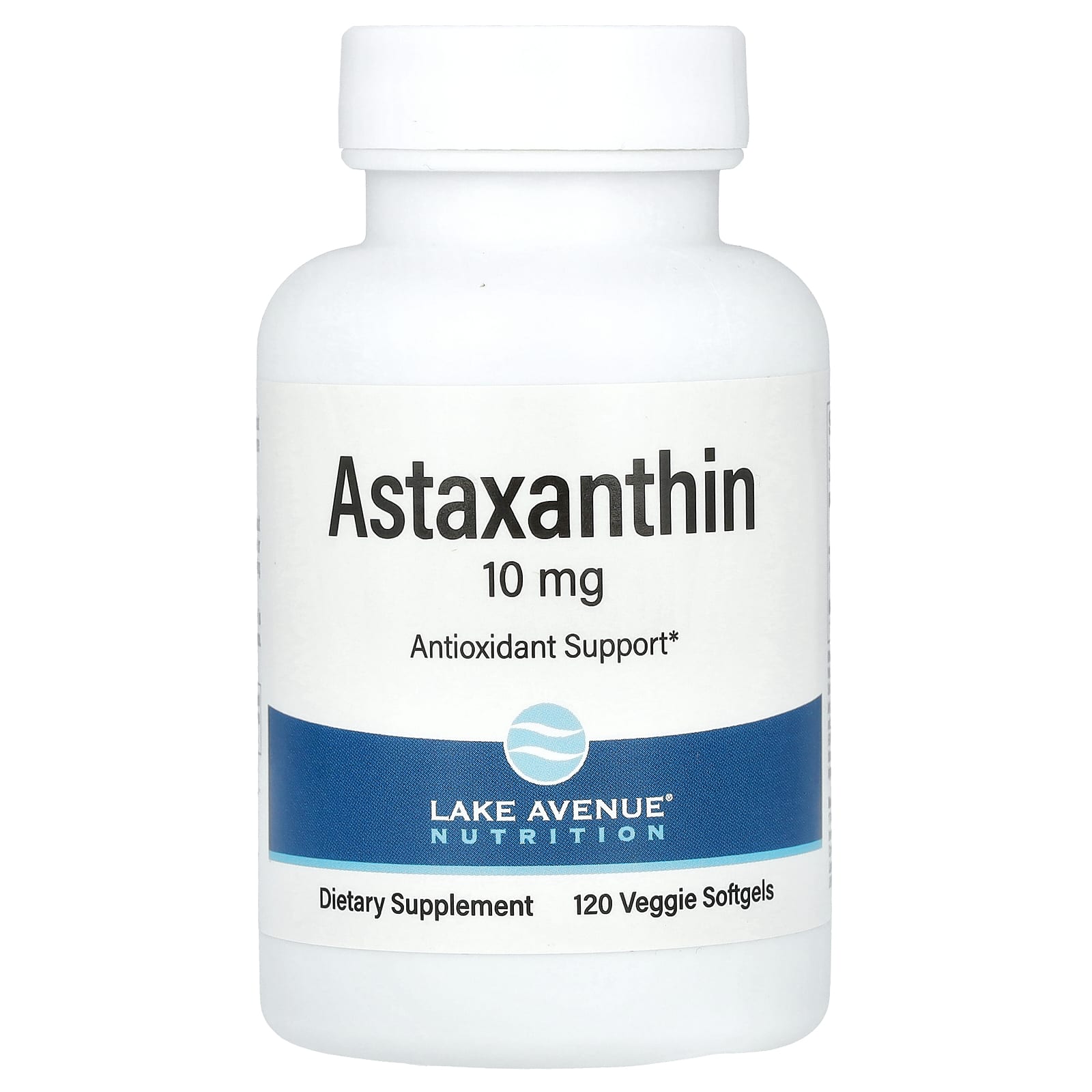 Astaxanthin Supplements for Veggie Softgels by Lake Avenue Nutrition 10mg 120 Count - Image 1