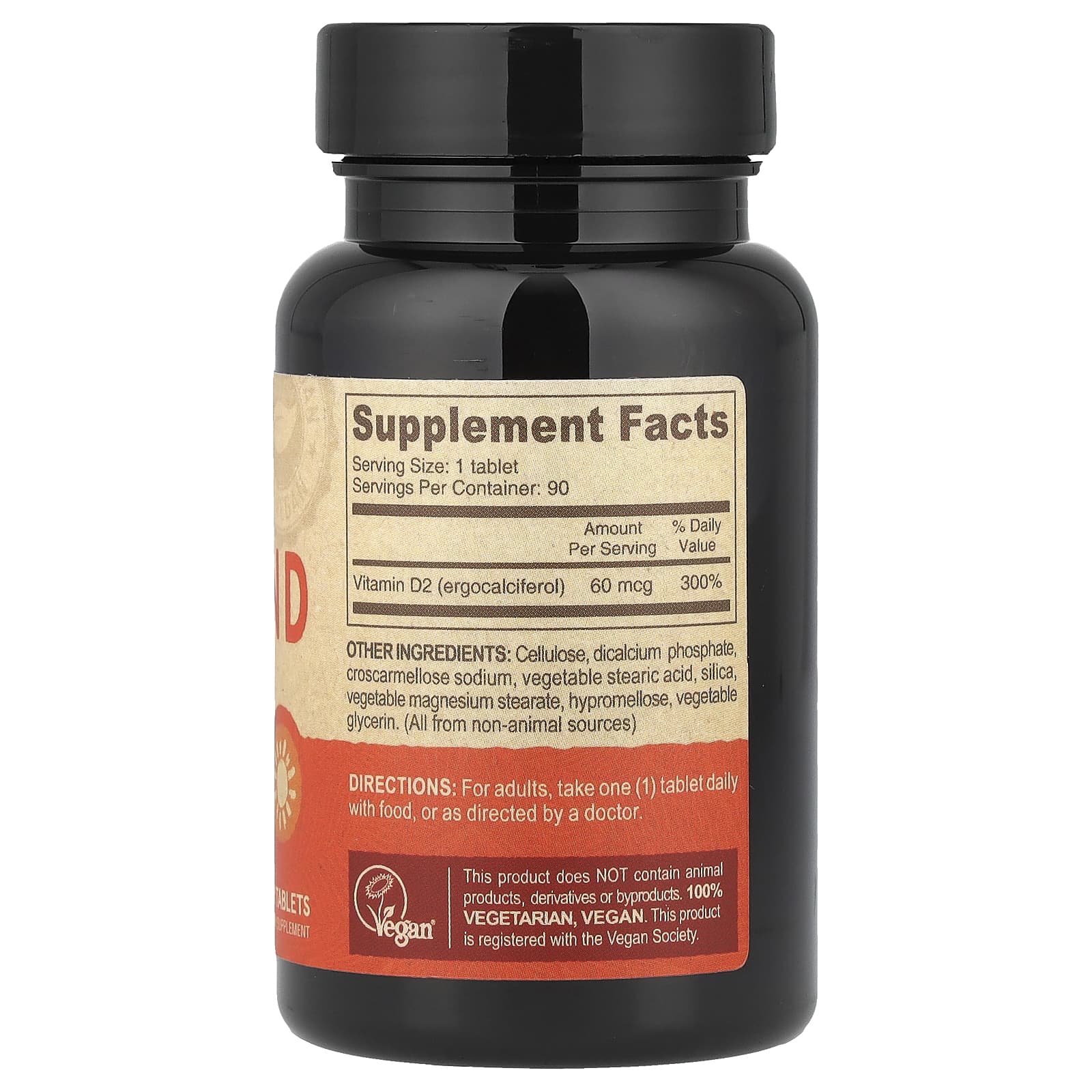 Deva Vegan Vitamin D2 Supplement, 60 mcg, 90 Tablets - Image 2