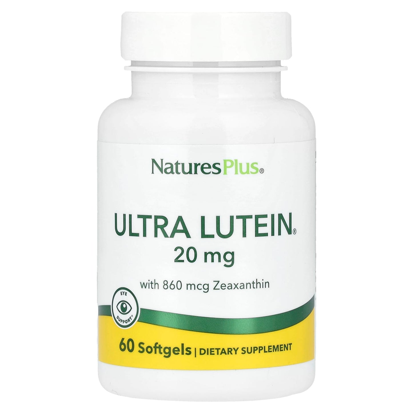 NaturesPlus, Ultra Lutein® with Zeaxanthin, 20 mg, 60 Softgels