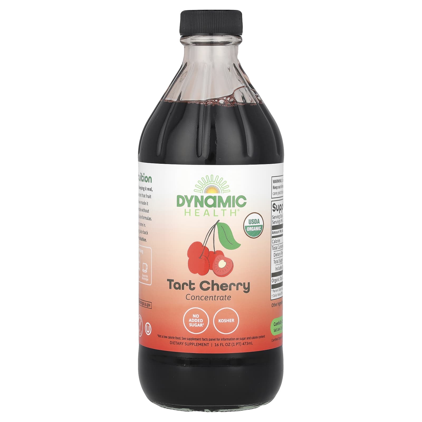 USDA Organic Tart Cherry Concentrate, 16 fl oz | 100% Natural - Image 1