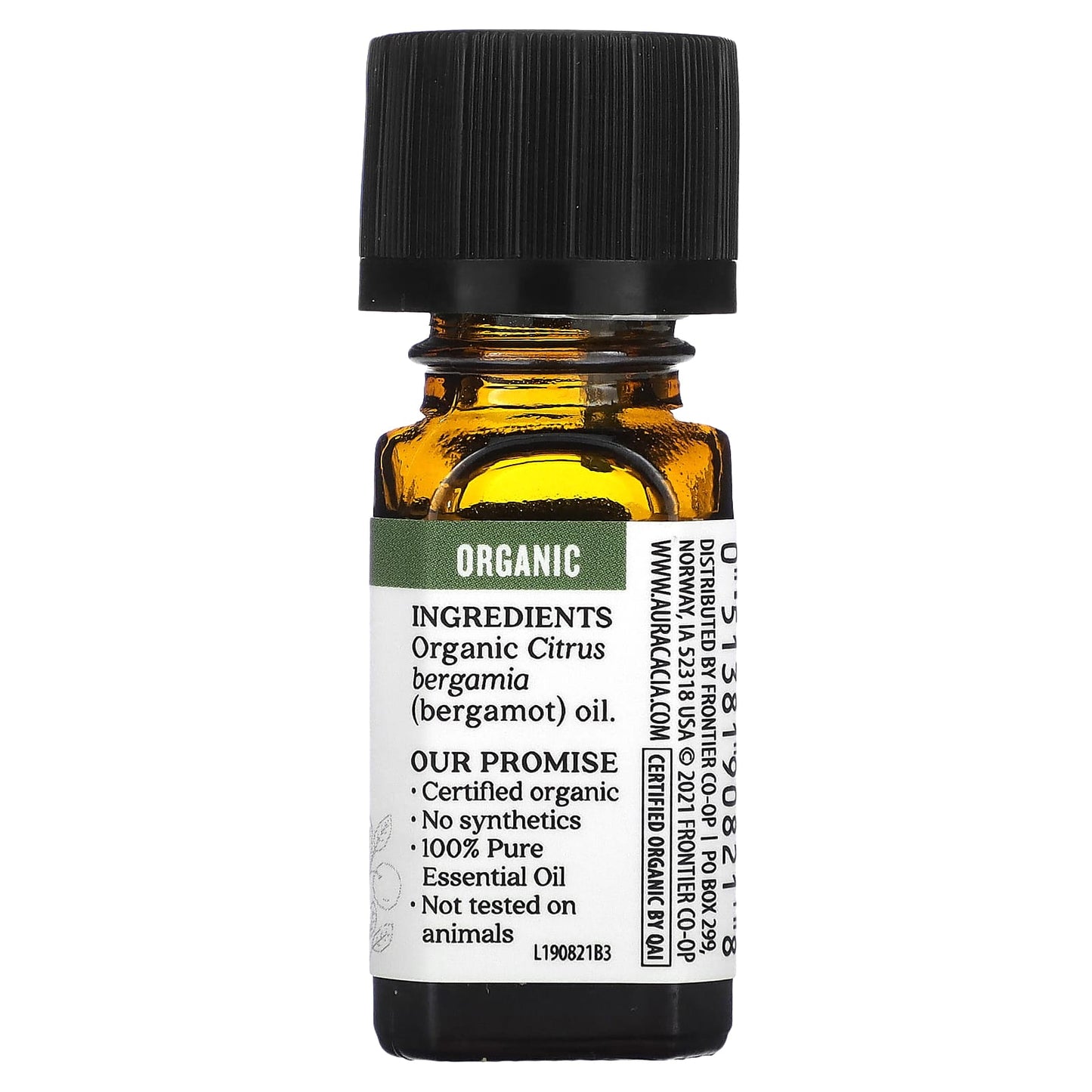 Aura Cacia Organic Bergamot Essential Oil, 0.25 fl oz (7.4 ml) - Image 2